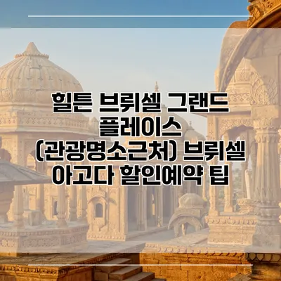 힐튼 브뤼셀 그랜드 플레이스 (관광명소근처) 브뤼셀 아고다 할인예약 팁