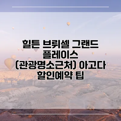 힐튼 브뤼셀 그랜드 플레이스 (관광명소근처) 아고다 할인예약 팁