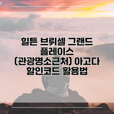 힐튼 브뤼셀 그랜드 플레이스 (관광명소근처) 아고다 할인코드 활용법