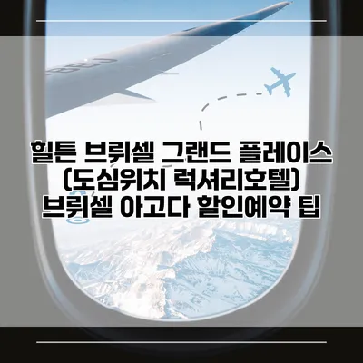 힐튼 브뤼셀 그랜드 플레이스 (도심위치 럭셔리호텔) 브뤼셀 아고다 할인예약 팁