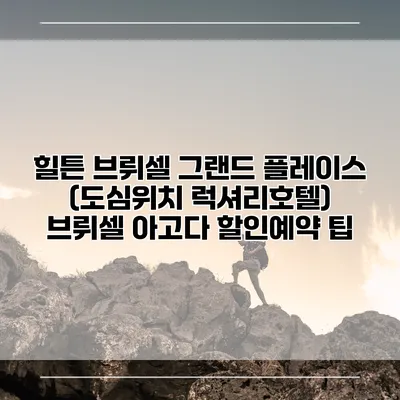 힐튼 브뤼셀 그랜드 플레이스 (도심위치 럭셔리호텔) 브뤼셀 아고다 할인예약 팁