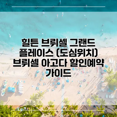 힐튼 브뤼셀 그랜드 플레이스 (도심위치) 브뤼셀 아고다 할인예약 가이드