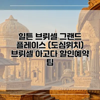 힐튼 브뤼셀 그랜드 플레이스 (도심위치) 브뤼셀 아고다 할인예약 팁