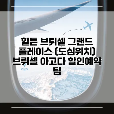 힐튼 브뤼셀 그랜드 플레이스 (도심위치) 브뤼셀 아고다 할인예약 팁