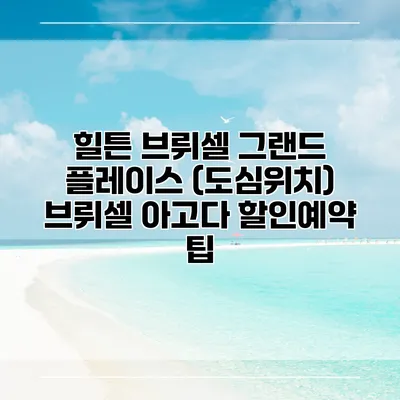 힐튼 브뤼셀 그랜드 플레이스 (도심위치) 브뤼셀 아고다 할인예약 팁