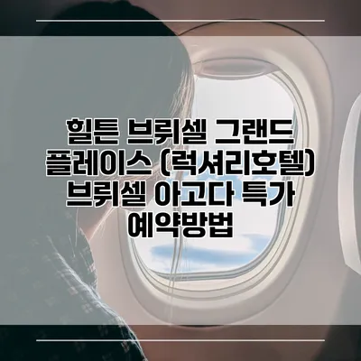 힐튼 브뤼셀 그랜드 플레이스 (럭셔리호텔) 브뤼셀 아고다 특가 예약방법