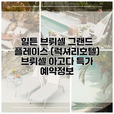 힐튼 브뤼셀 그랜드 플레이스 (럭셔리호텔) 브뤼셀 아고다 특가 예약정보