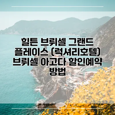 힐튼 브뤼셀 그랜드 플레이스 (럭셔리호텔) 브뤼셀 아고다 할인예약 방법
