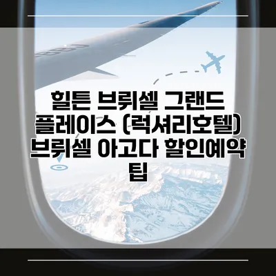 힐튼 브뤼셀 그랜드 플레이스 (럭셔리호텔) 브뤼셀 아고다 할인예약 팁