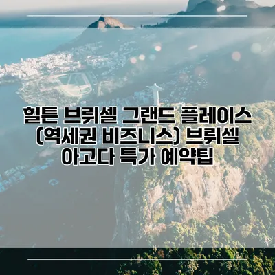 힐튼 브뤼셀 그랜드 플레이스 (역세권 비즈니스) 브뤼셀 아고다 특가 예약팁